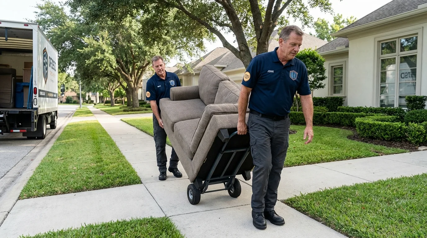 Local residential moving crew loading furniture in Phil Campbell, AL